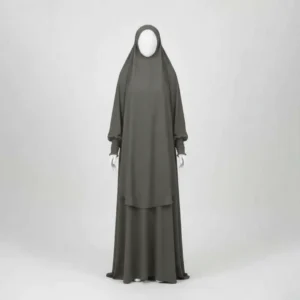 جلباب شرعي قطعتين - قماش برادا (Prada) - متوفر بعدة ألوان